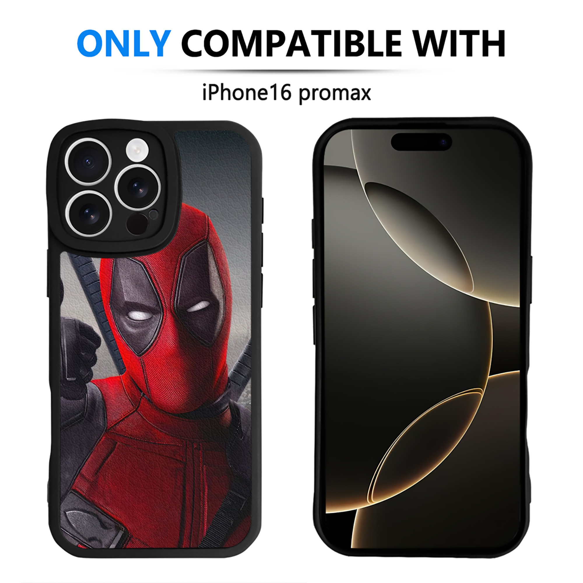 （画像用） Deadpool デッドプール 【iPhone 16シリーズ対応】シリコンスマホケース（レザー調） 材質：シリコン